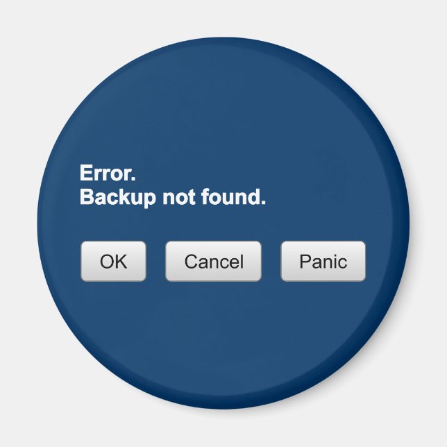 Fehler. Backup wurde nicht gefunden. OK- Abbrechen Magnet (Vorne)