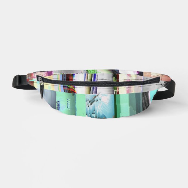 Fehler beim Laden der Dark Glitch Art Abstract Gri Bauchtasche (Vorderseite)