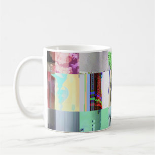 Fehler beim Laden der Dark Glitch Art Abstract Gri Kaffeetasse
