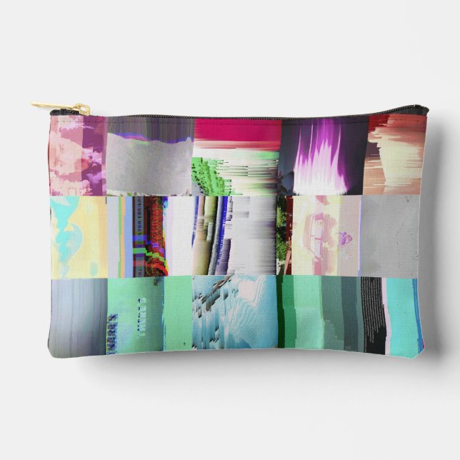 Fehler beim Laden der dunklen Glitch-Art Abstract  Zubehörtasche (Vorderseite)