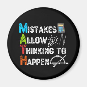 Fehler erlauben es zu denken - Funny Mathe Magnet