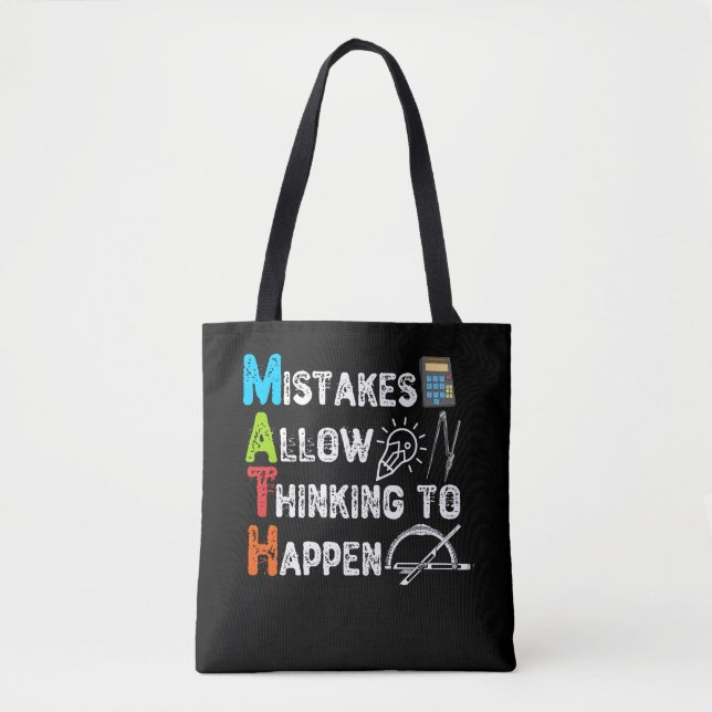 Fehler erlauben es zu denken - Funny Mathe Tasche (Vorderseite)