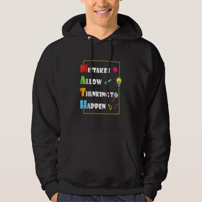 Fehler ermöglichen Denken Math Day Back To Hoodie (Vorderseite)