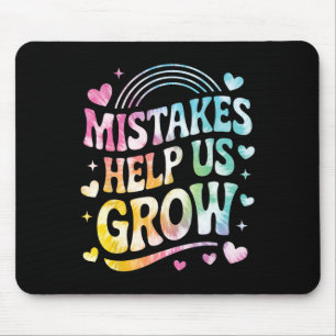 Fehler helfen uns zu wachsen Positive Regenbogen G Mousepad