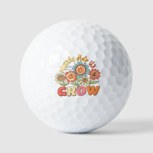 Fehler helfen uns zu wachsen Spielende Blumenmot Golfball