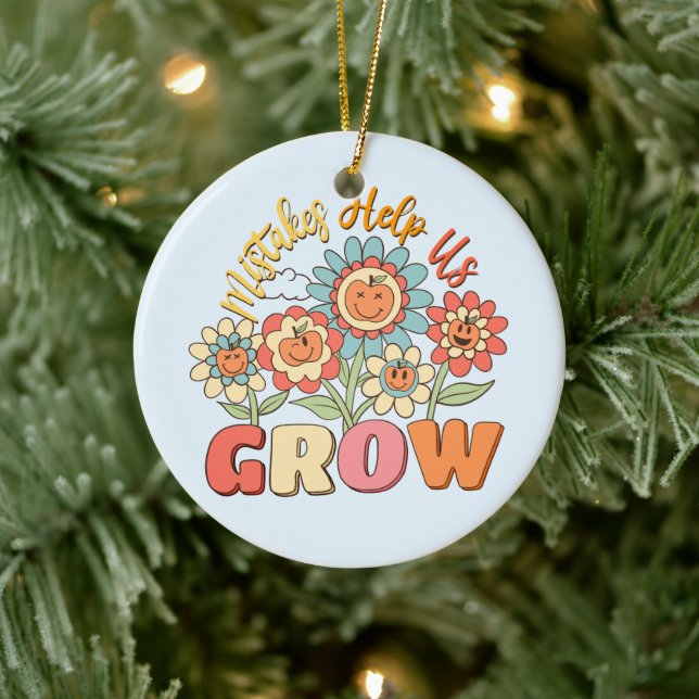 Fehler helfen uns zu wachsen - spielerisches, flor keramik ornament (Baum)
