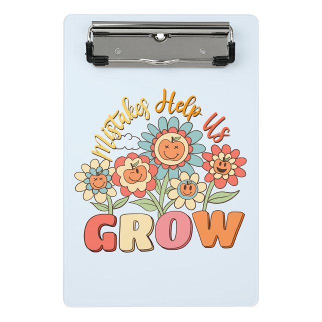 Fehler helfen uns zu wachsen - spielerisches, flor mini klemmbrett (Vorderseite)
