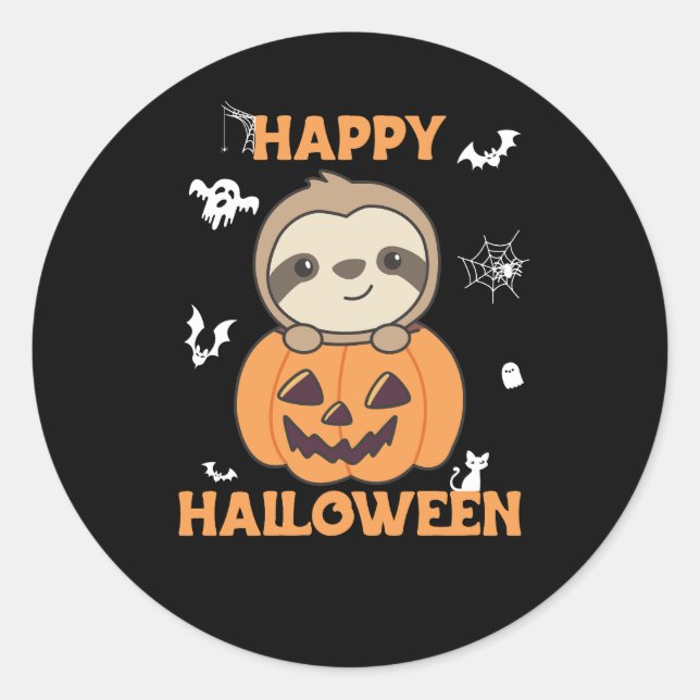 Fehler in Kürbiskraut-Süßen-Slots zu Halloween Runder Aufkleber (Vorderseite)