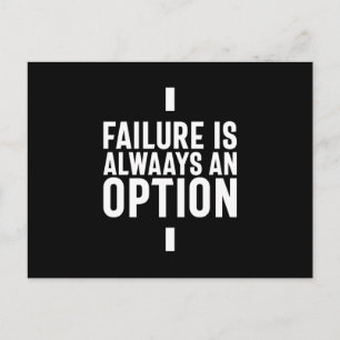 Fehler ist immer eine Option, Startup-Unternehmer Postkarte