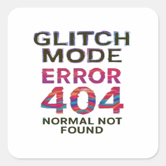 Fehlercode Quadratischer Aufkleber (Vorderseite)