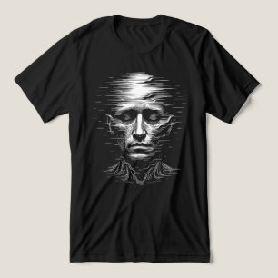 Fehlerhaftes menschliches Gesicht – Brutalistische Tri-Blend Shirt