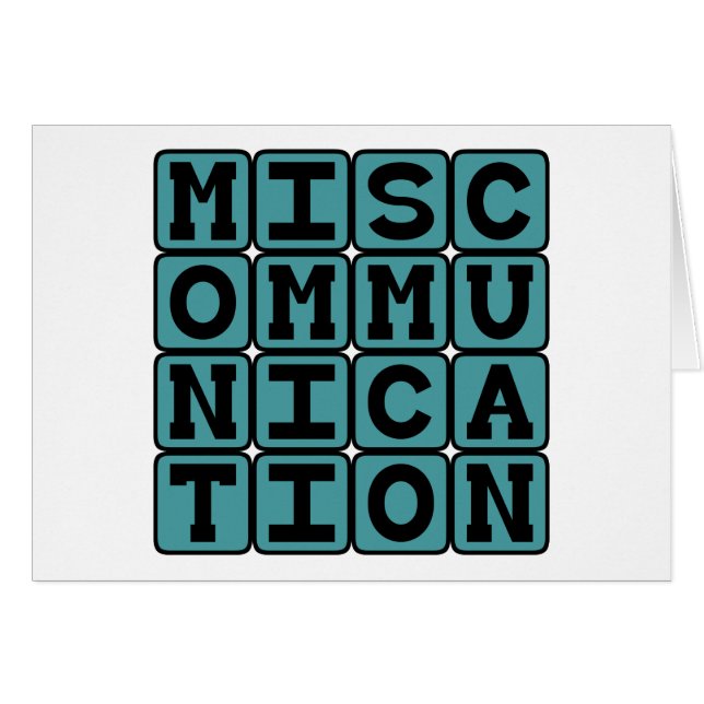 Fehlkommunikation, Nichtkommunikation (Vorderseite (Horizontal))