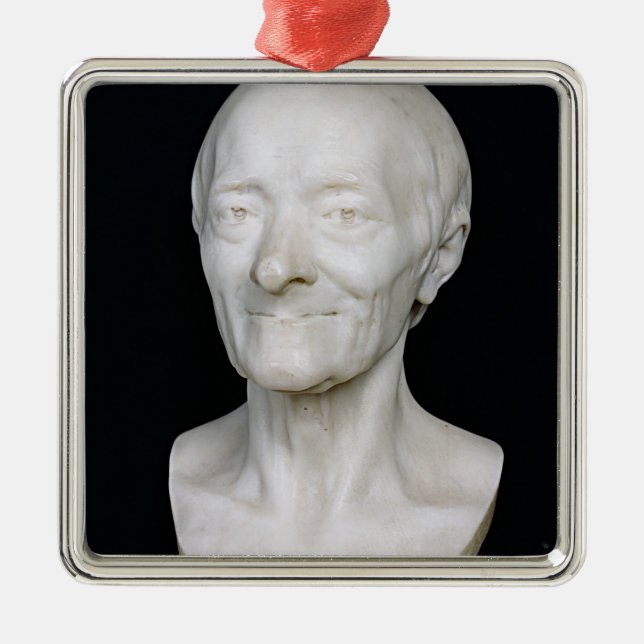 Fehlschlag von Voltaire ohne seine Perücke, 1778 Silbernes Ornament (Vorne)