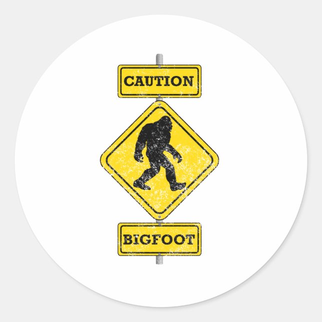 Fehlsichtiger Bigfoot Runder Aufkleber (Vorderseite)