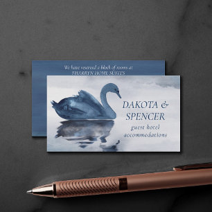 Fehlsichtigkeit   Dusty Blue Swan Guest Detail Begleitkarte