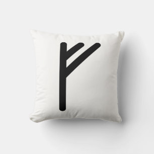 FEHU Nordische Rune (Reichtum, Wohlstand, Fülle) Kissen