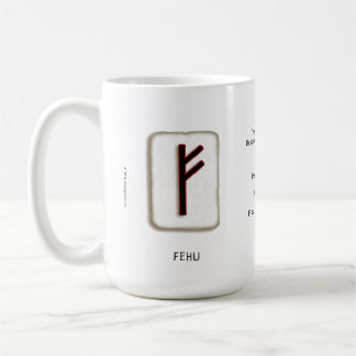 Fehu RuneStone 15 oz. Tasse