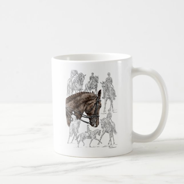FEI für eingesammelte Dressurpferde Kaffeetasse (Rechts)