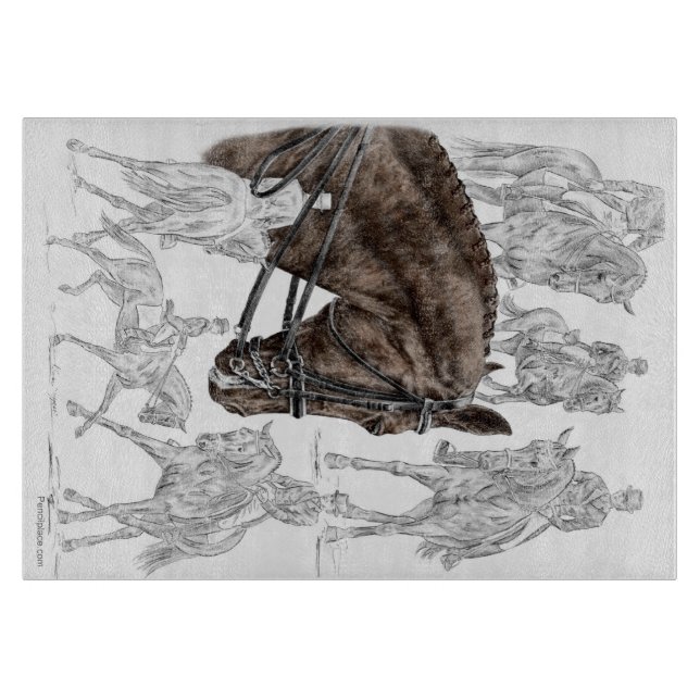 FEI für eingesammelte Dressurpferde Schneidebrett (Vorderseite)