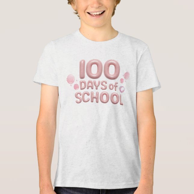Feier 100 Tage Schule Tri-Blend Shirt (Vorderseite)