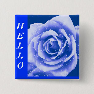 Feier #2-blaue Rose_ Button
