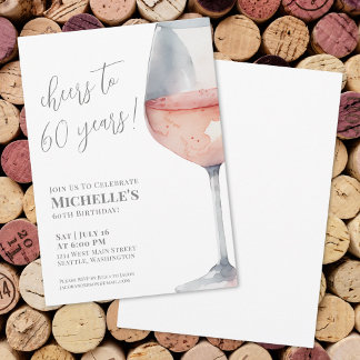 Feier bis 60 Jahre 60. Geburtstagsparty Einladung