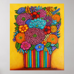 Feier Bouquet Print von Lisa Lorenz Poster