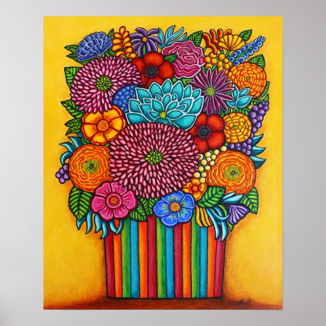 Feier Bouquet Print von Lisa Lorenz Poster (Vorne)