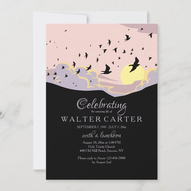 Feier der Leben-Denkmal-Einladung Einladung (Vorderseite)