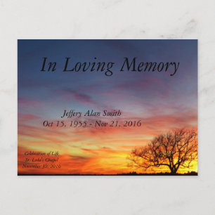 Feier der Leben-Mitteilung Ankündigungspostkarte