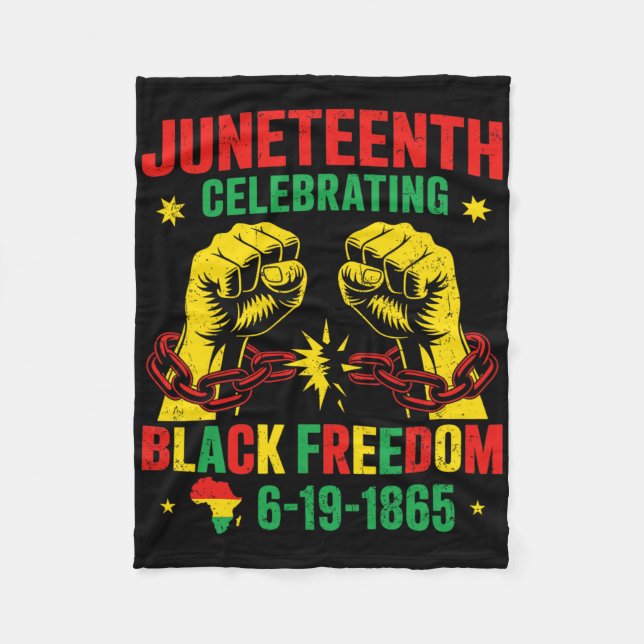 Feier der schwarzen Freiheit 1865 Juneteenth Afrik Fleecedecke (Vorderseite)
