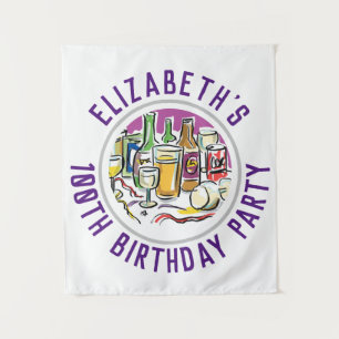 Feier des 100. Geburtstagsgeschichten Wandteppich