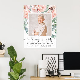 Feier des blush Pink Peony Foto Poster