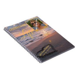 Feier des Fotos Sunset Ocean Notizblock