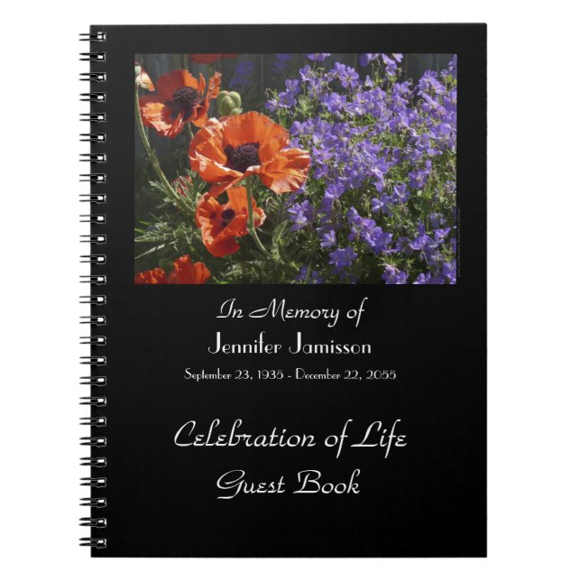 Feier des Gastbuches von Life, Orange Poppies Notizblock (Vorderseite)