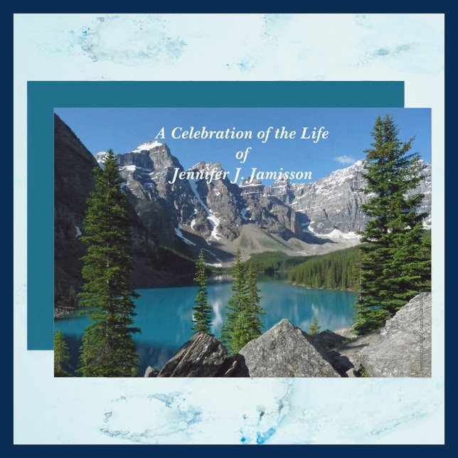 Feier des Lebens Ankündigung Berge See (Von Creator hochgeladen)