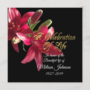 Feier des Lebens Einladung Asiatische Lily