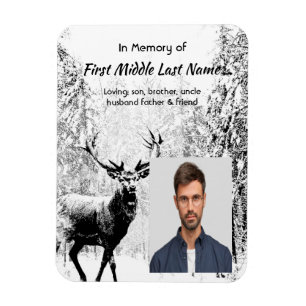 Feier des Lebens Einladung Hirsch Wildtier  Magnet