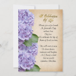Feier des Lebens Einladung Hydrangea