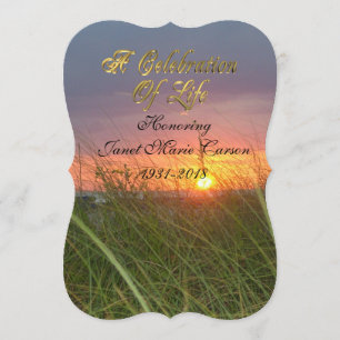 Feier des Lebens Einladung Sonnenuntergang am Stra