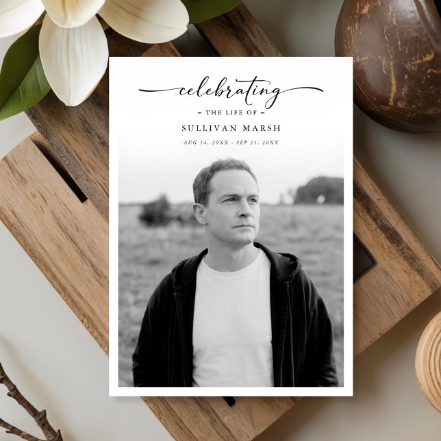 Feier des Lebens Elegante Gedenkfeier Beerdigung d Programm (Von Creator hochgeladen)