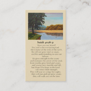 Feier des Lebens Isaiah 40:28-31 Sympathy Card Visitenkarte