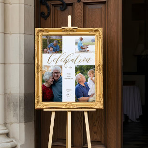 Feier des Lebens Kreuz-Fotocollage Beerdigung Poster