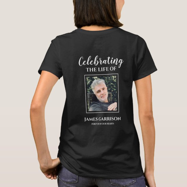 Feier des Lebens mit Bild auf der Rückseite T-Shirt (Rückseite)