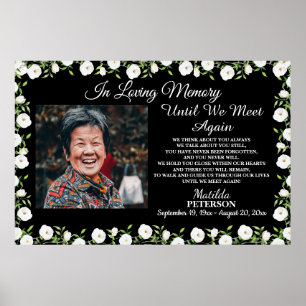 Feier des Lebens mit weißen Blumen Poster