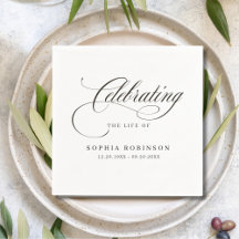 Feier des Lebens Moderne Elegante Script Beerdigun