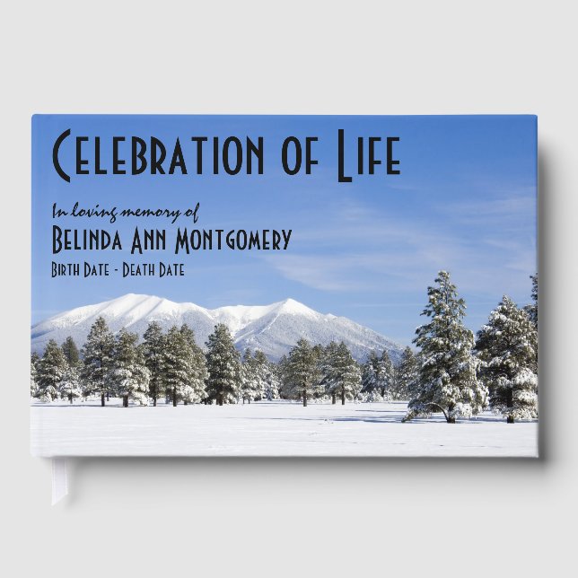 Feier des Lebens San Francisco Peaks Memorial G Gästebuch (Vorderseite)