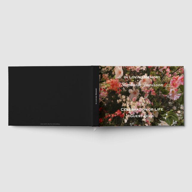 Feier des Lebens, viele Blume Boho Chic Gästebuch (Voll)