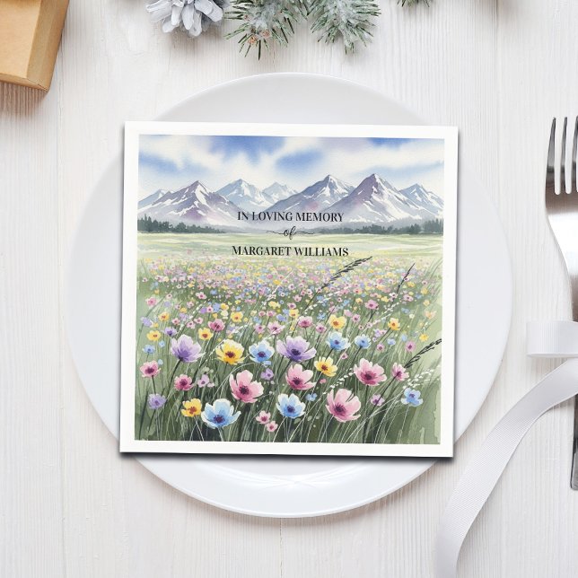 Feier des Lebens Wildblumen Berge Serviette (Von Creator hochgeladen)