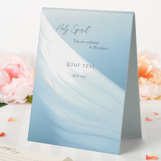 Feier des Lebens Willkommen Heiliger Geist Tischaufsteller (In Situ (Hochzeit))